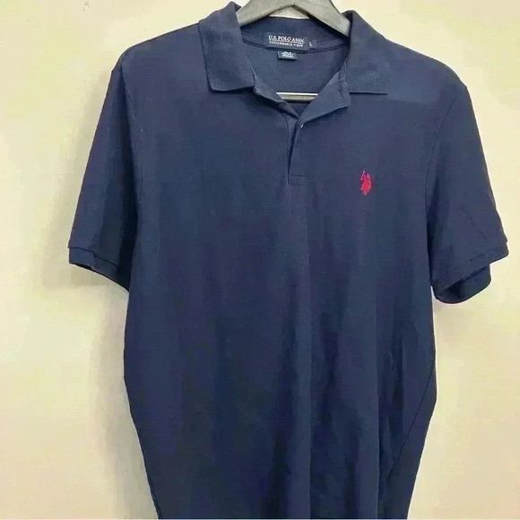 US Polo Assn Shirt Men's Blue Navy Short Length Collared Top Association Size L - Picture 6 of 6